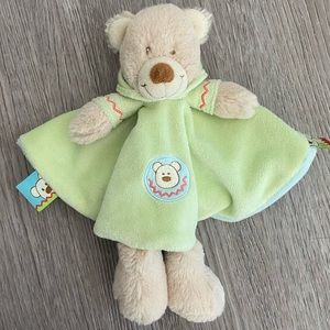 Nicotoy bear lovey security blanket circle security blanket